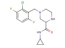 4-(2-chloro-3,6-difluorobenzyl)-N-cyclopropyl-2-piperazinecarboxamide