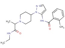 N-(1-{1-[2-(ethylamino)-1-methyl-2-oxoethyl]piperidin-4-yl}-1H-pyrazol-5-yl)-2-methylbenzamide