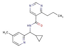 N-[cyclopropyl(4-methylpyridin-2-yl)methyl]-4-propylpyrimidine-5-carboxamide