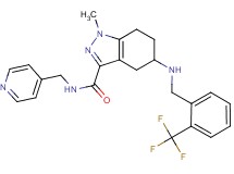 1-methyl-N-(4-pyridinylmethyl)-5-{[2-(trifluoromethyl)benzyl]amino}-4,5,6,7-tetrahydro-1H-indazole-3-carboxamide