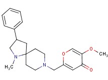 5-methoxy-2-[(1-methyl-3-phenyl-1,8-diazaspiro[4.5]dec-8-yl)methyl]-4H-pyran-4-one