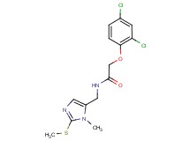 2-(2,4-dichlorophenoxy)-N-{[1-methyl-2-(methylthio)-1H-imidazol-5-yl]methyl}acetamide