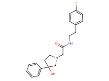 N-[2-(4-fluorophenyl)ethyl]-2-(3-hydroxy-3-phenylpyrrolidin-1-yl)acetamide