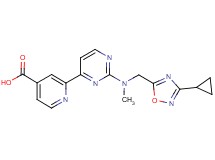 2-{2-[[(3-cyclopropyl-1,2,4-oxadiazol-5-yl)methyl](methyl)amino]pyrimidin-4-yl}isonicotinic acid