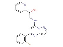 2-{[5-(2-fluorophenyl)pyrazolo[1,5-a]pyrimidin-7-yl]amino}-1-(2-pyridinyl)ethanol