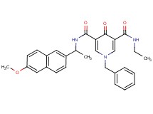 1-benzyl-N-ethyl-N'-[1-(6-methoxy-2-naphthyl)ethyl]-4-oxo-1,4-dihydro-3,5-pyridinedicarboxamide