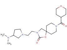 3-{2-[3-(dimethylamino)pyrrolidin-1-yl]ethyl}-8-(tetrahydro-2H-pyran-4-ylcarbonyl)-1-oxa-3,8-diazaspiro[4.5]decan-2-one