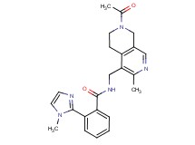 N-[(7-acetyl-3-methyl-5,6,7,8-tetrahydro-2,7-naphthyridin-4-yl)methyl]-2-(1-methyl-1H-imidazol-2-yl)benzamide