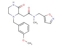 N-(5-isoxazolylmethyl)-2-[1-(3-methoxybenzyl)-3-oxo-2-piperazinyl]-N-methylacetamide