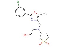 2-[{[2-(3-chlorophenyl)-5-methyl-1,3-oxazol-4-yl]methyl}(1,1-dioxidotetrahydro-3-thienyl)amino]ethanol