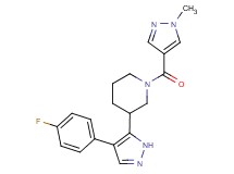 3-[4-(4-fluorophenyl)-1H-pyrazol-5-yl]-1-[(1-methyl-1H-pyrazol-4-yl)carbonyl]piperidine