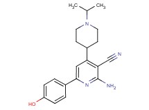 2-amino-6-(4-hydroxyphenyl)-4-(1-isopropylpiperidin-4-yl)nicotinonitrile