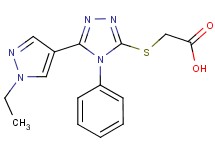 {[5-(1-ethyl-1H-pyrazol-4-yl)-4-phenyl-4H-1,2,4-triazol-3-yl]thio}acetic acid
