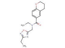 N-ethyl-N-[(3-ethyl-1,2,4-oxadiazol-5-yl)methyl]chromane-6-carboxamide