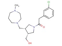 {(3R*,4R*)-1-[(3-chlorophenyl)acetyl]-4-[(4-methyl-1,4-diazepan-1-yl)methyl]pyrrolidin-3-yl}methanol