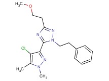 5-(4-chloro-1,5-dimethyl-1H-pyrazol-3-yl)-3-(2-methoxyethyl)-1-(2-phenylethyl)-1H-1,2,4-triazole