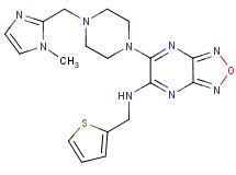 6-{4-[(1-methyl-1H-imidazol-2-yl)methyl]-1-piperazinyl}-N-(2-thienylmethyl)[1,2,5]oxadiazolo[3,4-b]pyrazin-5-amine
