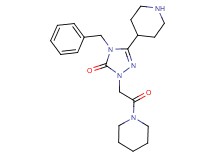 4-benzyl-2-[2-oxo-2-(1-piperidinyl)ethyl]-5-(4-piperidinyl)-2,4-dihydro-3H-1,2,4-triazol-3-one hydrochloride