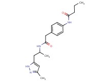 N-[4-(2-{[1-methyl-2-(3-methyl-1H-pyrazol-5-yl)ethyl]amino}-2-oxoethyl)phenyl]butanamide