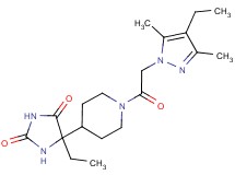 5-ethyl-5-{1-[(4-ethyl-3,5-dimethyl-1H-pyrazol-1-yl)acetyl]piperidin-4-yl}imidazolidine-2,4-dione