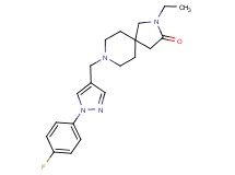 2-ethyl-8-{[1-(4-fluorophenyl)-1H-pyrazol-4-yl]methyl}-2,8-diazaspiro[4.5]decan-3-one