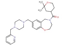 4-[(2,2-dimethyltetrahydro-2H-pyran-4-yl)carbonyl]-7-{[4-(2-pyridinylmethyl)-1-piperazinyl]methyl}-2,3,4,5-tetrahydro-1,4-benzoxazepine
