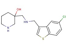 3-({[(5-chloro-1-benzothien-3-yl)methyl]amino}methyl)-3-piperidinol dihydrochloride