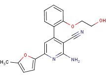 2-amino-4-[2-(2-hydroxyethoxy)phenyl]-6-(5-methyl-2-furyl)nicotinonitrile