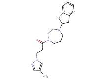 1-(2,3-dihydro-1H-inden-2-yl)-4-[3-(4-methyl-1H-pyrazol-1-yl)propanoyl]-1,4-diazepane