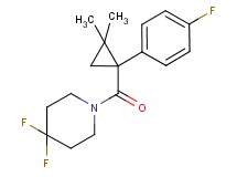4,4-difluoro-1-{[1-(4-fluorophenyl)-2,2-dimethylcyclopropyl]carbonyl}piperidine