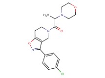 3-(4-chlorophenyl)-5-(2-morpholin-4-ylpropanoyl)-4,5,6,7-tetrahydroisoxazolo[4,5-c]pyridine