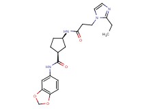 (1S*,3R*)-N-1,3-benzodioxol-5-yl-3-{[3-(2-ethyl-1H-imidazol-1-yl)propanoyl]amino}cyclopentanecarboxamide