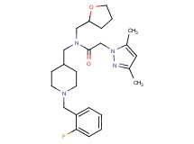 2-(3,5-dimethyl-1H-pyrazol-1-yl)-N-{[1-(2-fluorobenzyl)-4-piperidinyl]methyl}-N-(tetrahydro-2-furanylmethyl)acetamide