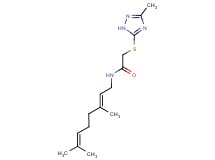 N-[(2E)-3,7-dimethylocta-2,6-dien-1-yl]-2-[(3-methyl-1H-1,2,4-triazol-5-yl)thio]acetamide