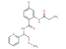 4-chloro-N-(2-methoxy-1-pyridin-2-ylethyl)-2-(propionylamino)benzamide