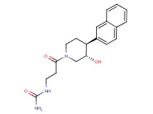 N-{3-[(3S*,4S*)-3-hydroxy-4-(2-naphthyl)piperidin-1-yl]-3-oxopropyl}urea