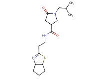 N-[2-(5,6-dihydro-4H-cyclopenta[d][1,3]thiazol-2-yl)ethyl]-1-isobutyl-5-oxopyrrolidine-3-carboxamide