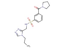 N-[(4-propyl-4H-1,2,4-triazol-3-yl)methyl]-3-(pyrrolidin-1-ylcarbonyl)benzenesulfonamide