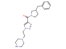 1-(2-{4-[(3-benzylpyrrolidin-1-yl)carbonyl]-1H-1,2,3-triazol-1-yl}ethyl)piperazine