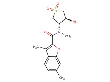 N-[(3S*,4S*)-4-hydroxy-1,1-dioxidotetrahydro-3-thienyl]-N,3,6-trimethyl-1-benzofuran-2-carboxamide