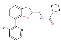 N-{[7-(3-methyl-2-pyridinyl)-2,3-dihydro-1-benzofuran-2-yl]methyl}cyclobutanecarboxamide