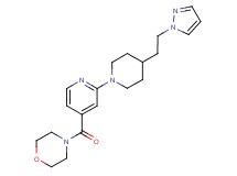 4-(2-{4-[2-(1H-pyrazol-1-yl)ethyl]-1-piperidinyl}isonicotinoyl)morpholine