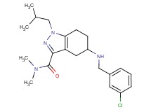 5-[(3-chlorobenzyl)amino]-1-isobutyl-N,N-dimethyl-4,5,6,7-tetrahydro-1H-indazole-3-carboxamide