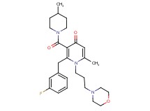 2-(3-fluorobenzyl)-6-methyl-3-[(4-methyl-1-piperidinyl)carbonyl]-1-[3-(4-morpholinyl)propyl]-4(1H)-pyridinone