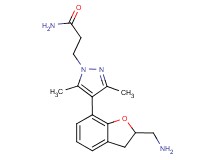 3-{4-[2-(aminomethyl)-2,3-dihydro-1-benzofuran-7-yl]-3,5-dimethyl-1H-pyrazol-1-yl}propanamide