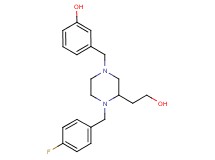 3-{[4-(4-fluorobenzyl)-3-(2-hydroxyethyl)-1-piperazinyl]methyl}phenol