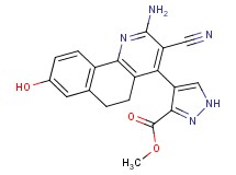 methyl 4-(2-amino-3-cyano-8-hydroxy-5,6-dihydrobenzo[h]quinolin-4-yl)-1H-pyrazole-3-carboxylate