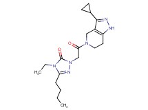 5-butyl-2-[2-(3-cyclopropyl-1,4,6,7-tetrahydro-5H-pyrazolo[4,3-c]pyridin-5-yl)-2-oxoethyl]-4-ethyl-2,4-dihydro-3H-1,2,4-triazol-3-one