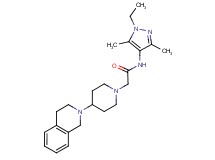2-[4-(3,4-dihydroisoquinolin-2(1H)-yl)piperidin-1-yl]-N-(1-ethyl-3,5-dimethyl-1H-pyrazol-4-yl)acetamide