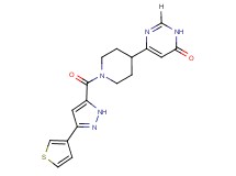 6-(1-{[3-(3-thienyl)-1H-pyrazol-5-yl]carbonyl}piperidin-4-yl)pyrimidin-4(3H)-one